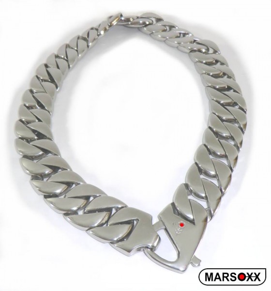 MARSOXX stainless steel chain necklace curb chain extremely wide thick heavy 32mm eye catching lobster clasp mens men high quality jewelry Blingfight 316L