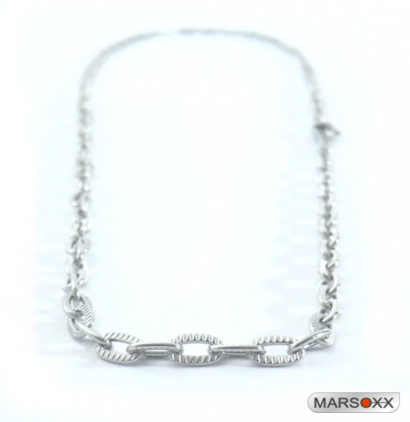 MARSOXX stainless steel necklace anchor chain fluted subtly thin fine men lobster clasp high quality Operation jewelry