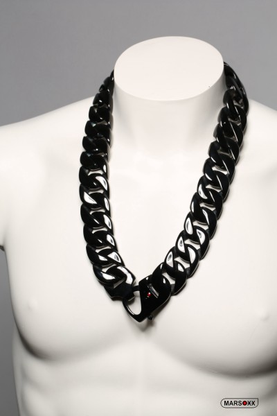 Stainless Steel Mens Black Chain Necklace